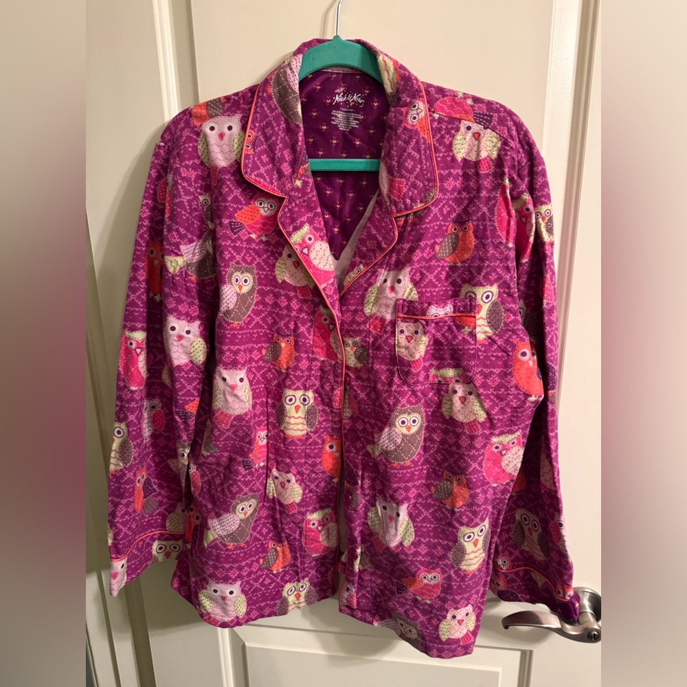 Nick and Nora XL Flannel Pajamas (top and bottom)